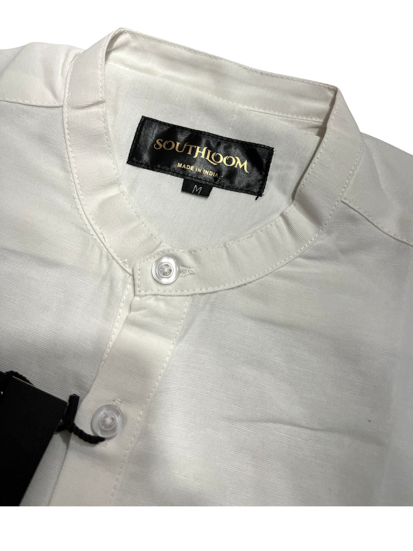 Southloom White Short Cotton Kurta Shirt for Men