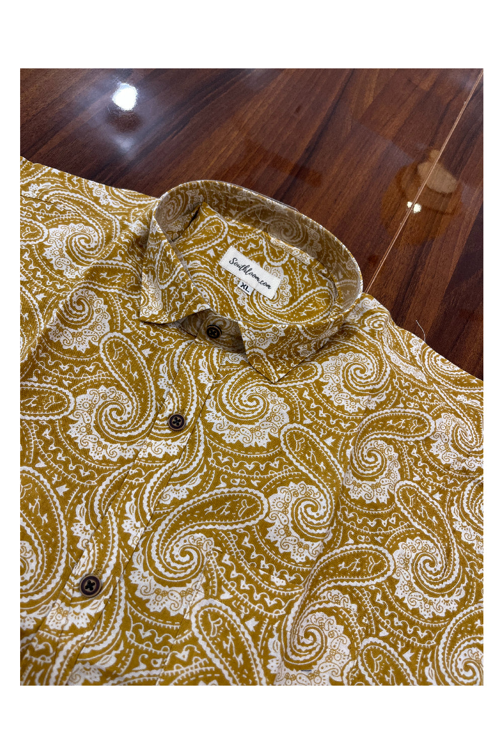 Southloom Jaipur Pure Cotton Printed Shirt For Men (XL)