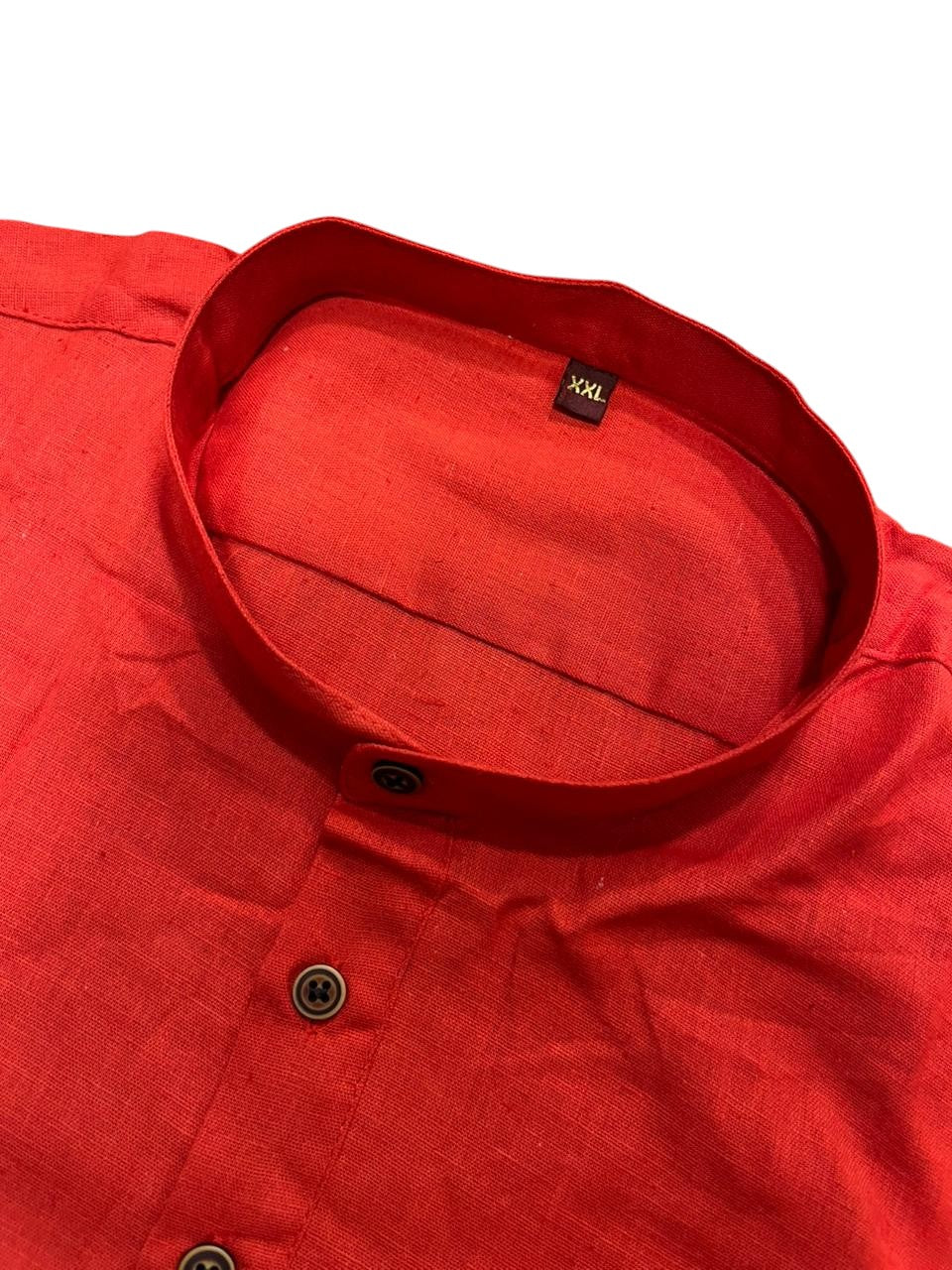 Southloom Red Short Cotton Kurta Shirt for Men