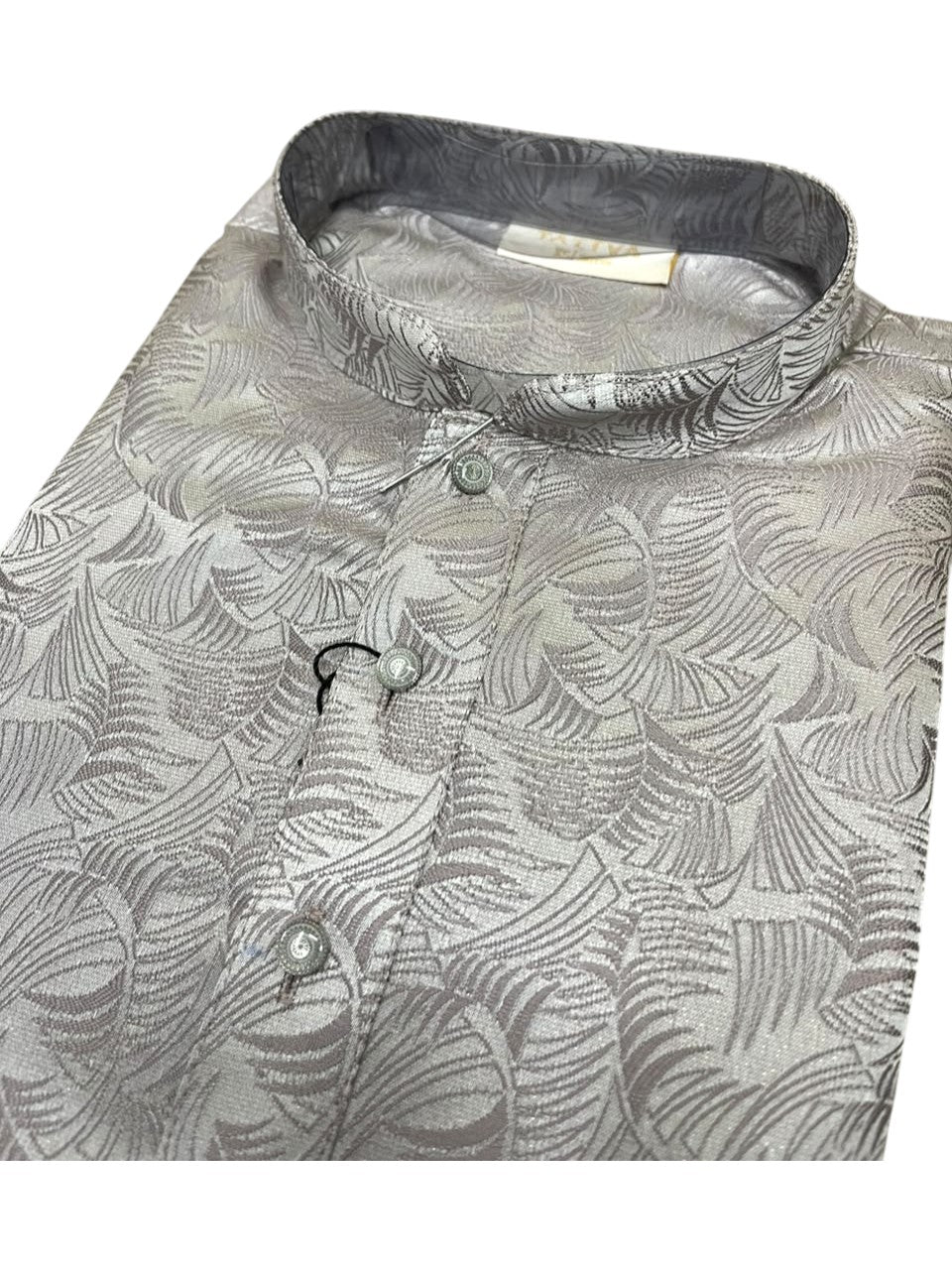 Southloom Gray Woven Patterns Semi Silk Short Kurta for Men SL590