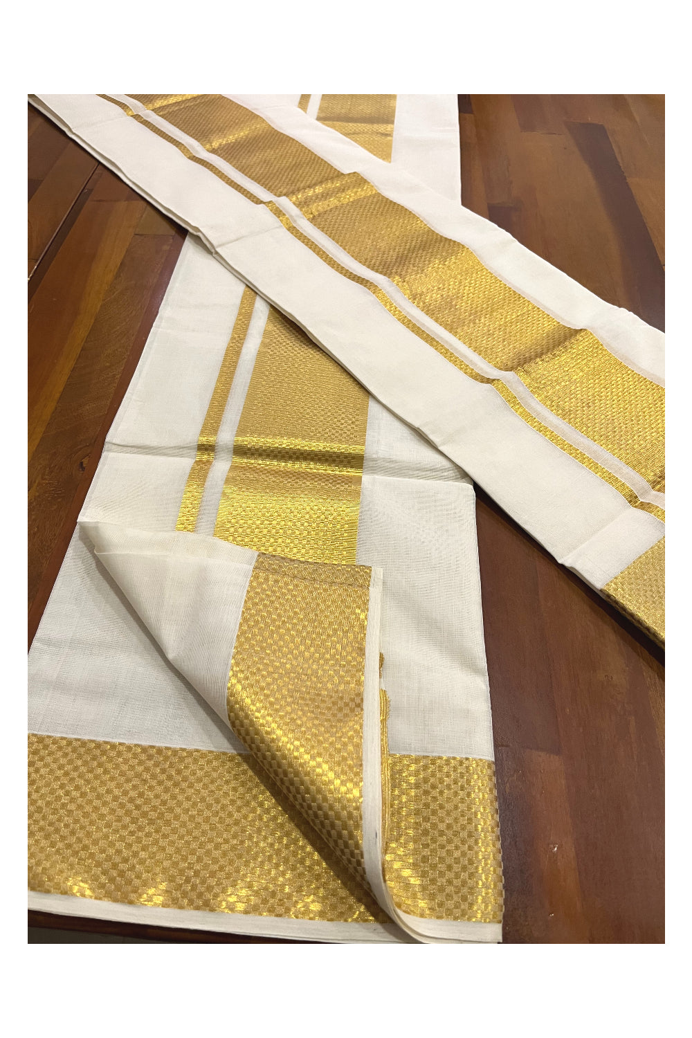 Southloom Premium Handloom Single Set Mundu with Paa Neythu Kasavu Design Border 2.80 Mtrs