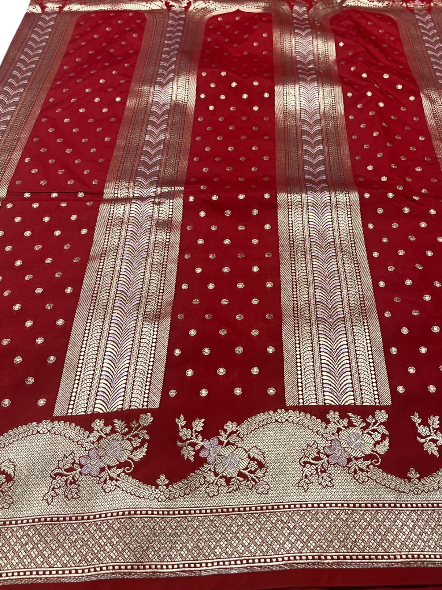 Southloom Pure Banarasi Silk Saree with Woven Work on Body and Borders