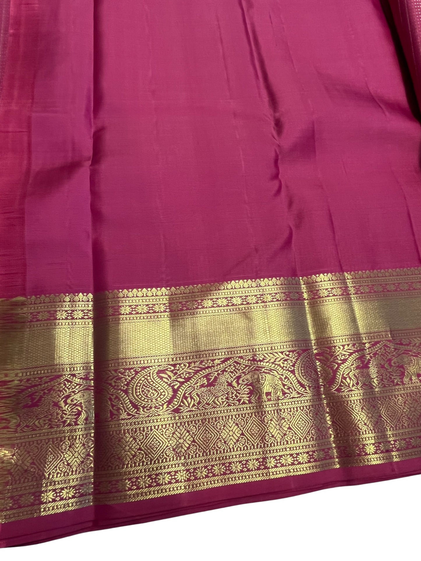 Southloom Premium Handloom Bridal Kanchipuram Silk Saree with Korvai Work