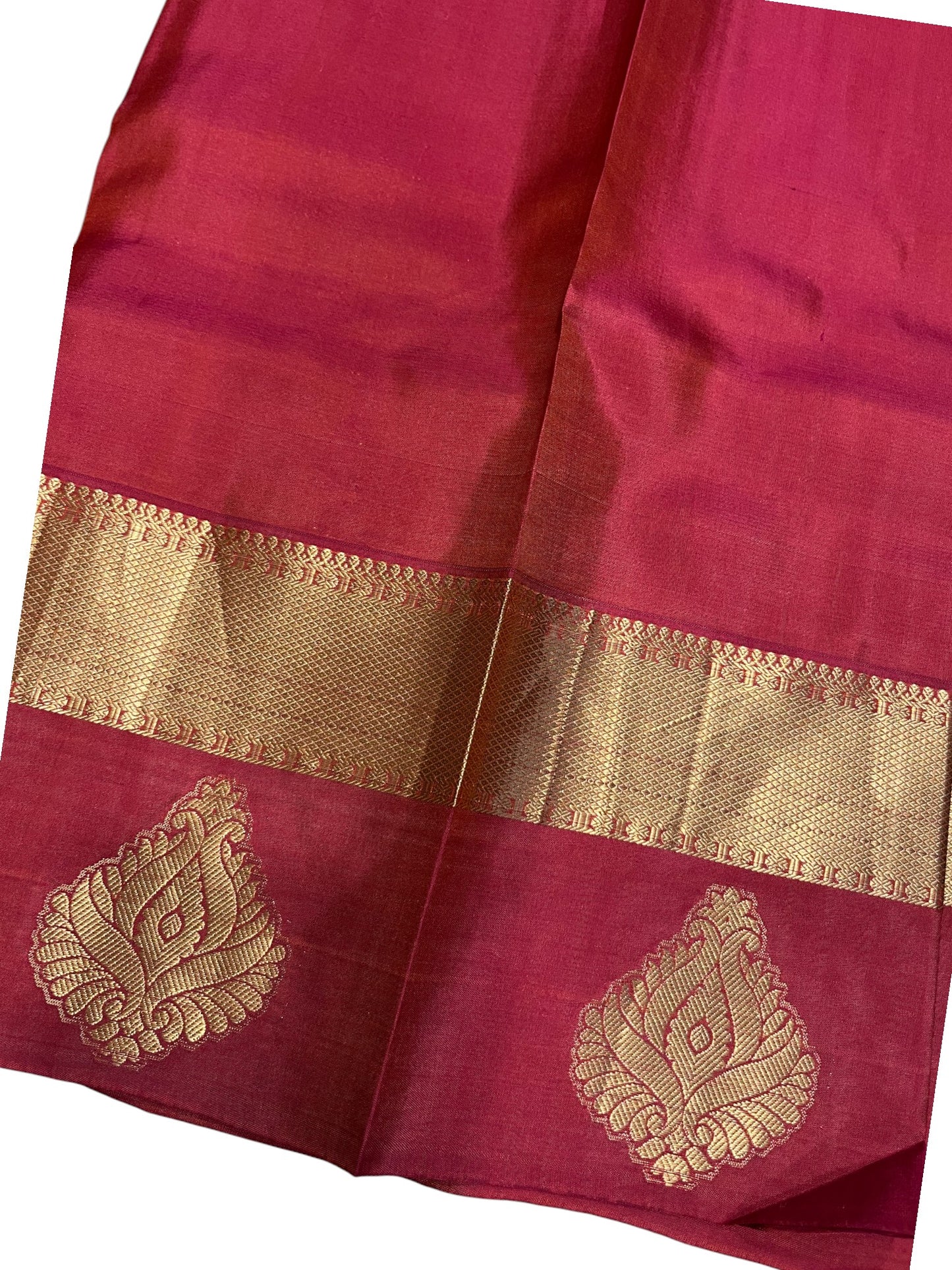 Southloom Pure Handloom Bridal Kanchipuram Silk Saree with Korvai Work (Yellow & Maroon)