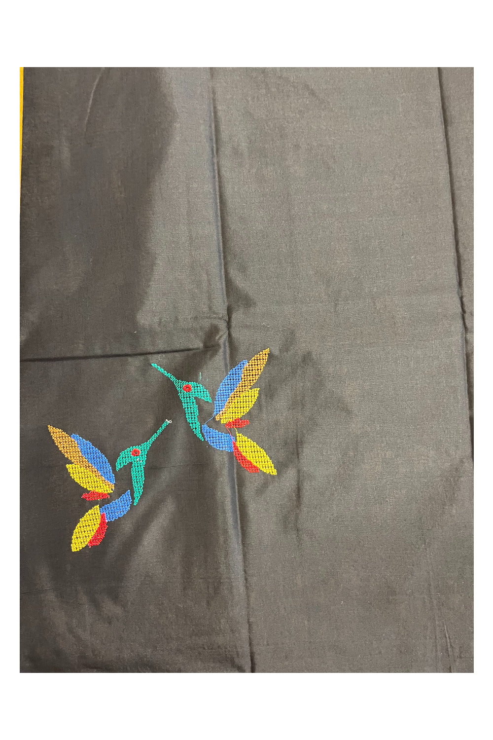 Southloom Kerala Cotton Saree with Lines on Body in Yellow