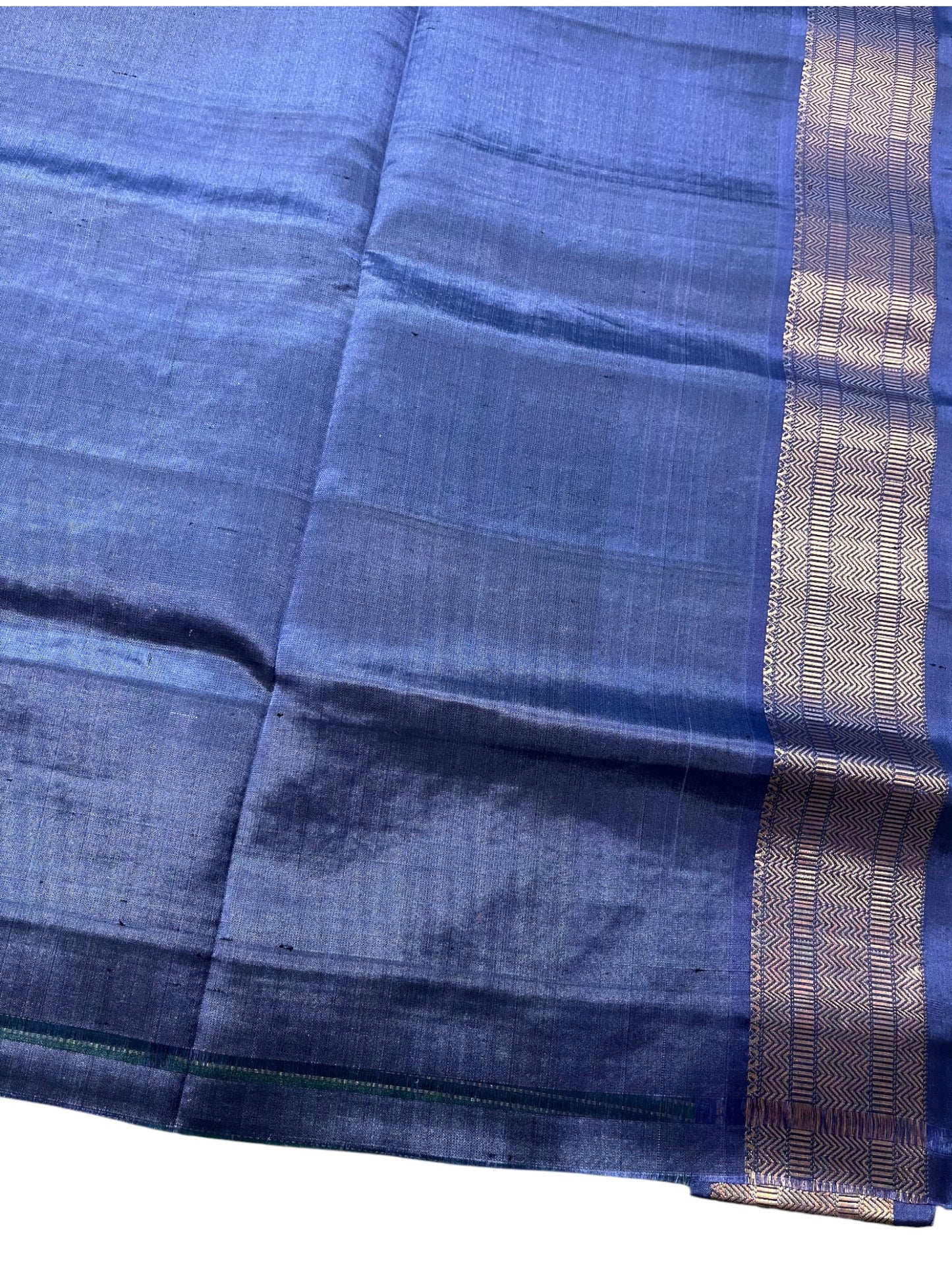 Southloom Pure Handloom Bridal Kanchipuram Silk Saree with Korvai Zari Work (Green & Blue)