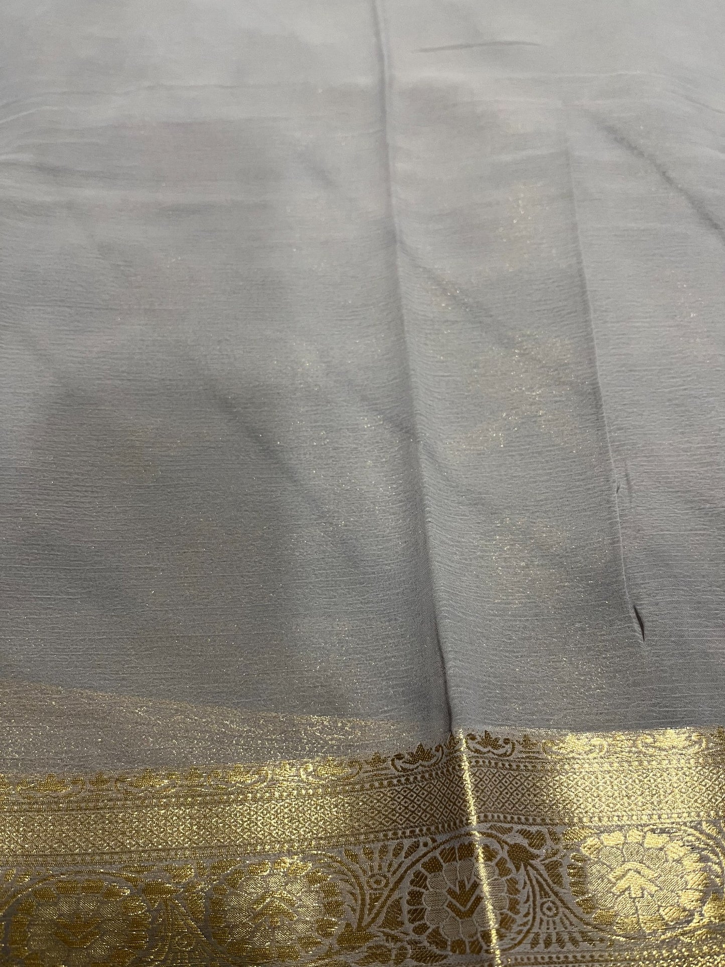 Southloom Georgete Banarasi Silk Saree with Woven Work on Body and Borders