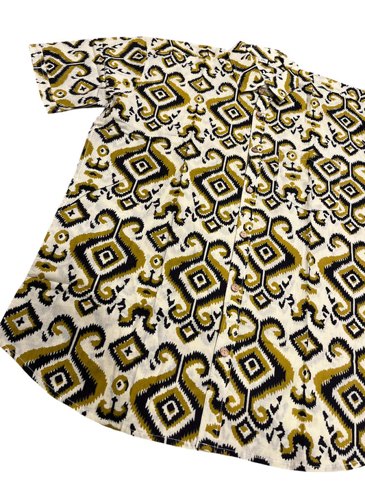 Southloom Jaipur Pure Cotton Printed Shirt For Men (3XL)