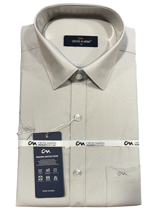 Southloom Pure Cotton Grey plain Shirt SLSHIRT 38 HS