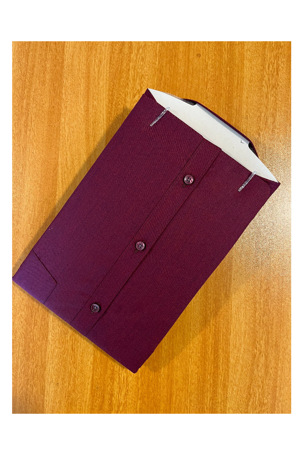 Pure Cotton Purple Solid Shirt SLSHIRT 46 FS
