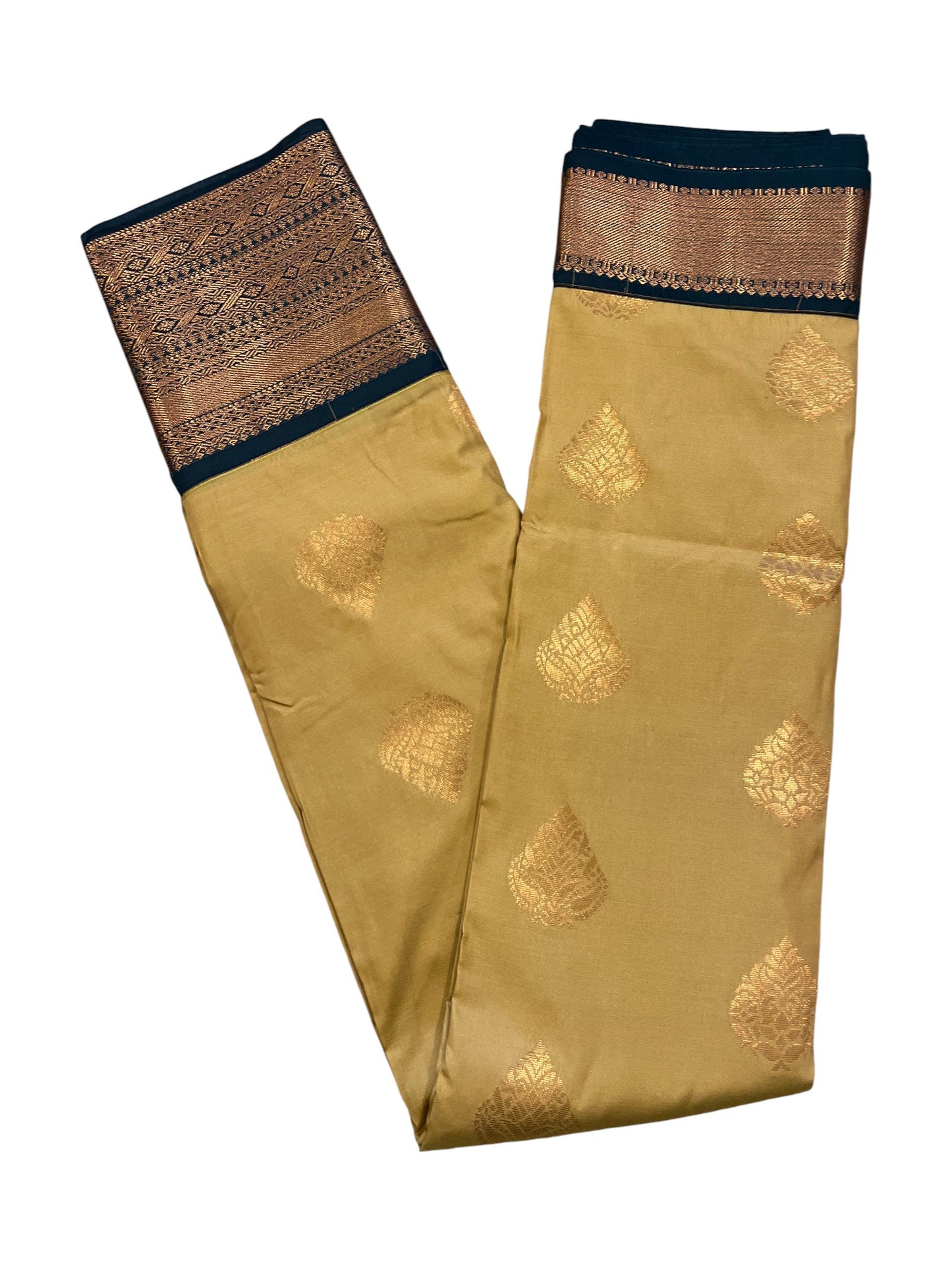 Southloom Banarasi Semi Silk Saree with Woven Work on Body (Yellow)