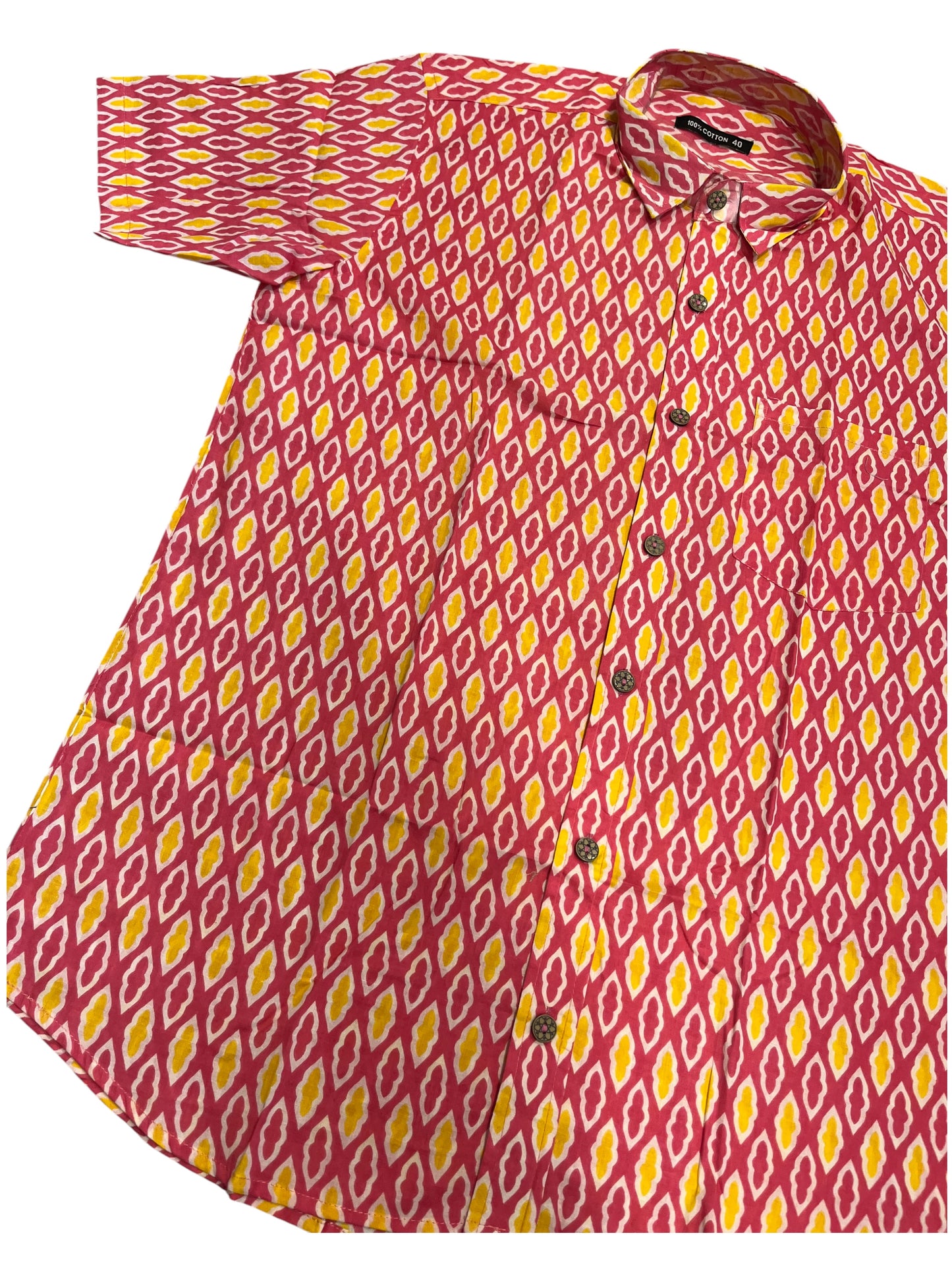 Southloom Jaipur Pure Cotton Printed Shirt For Men (Large)