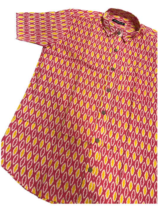 Southloom Jaipur Pure Cotton Printed Shirt For Men (Large)