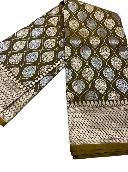 Southloom Pure Banarasi Silk Saree with Woven Work on Body and Borders