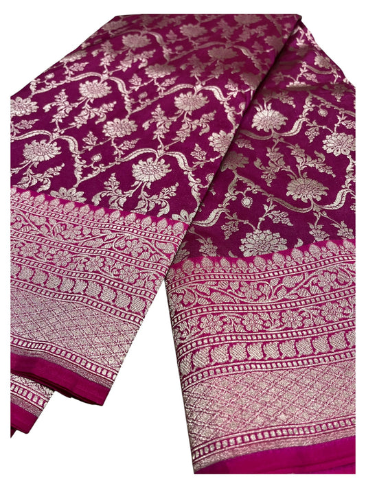 Southloom Banarasi Silk Saree with Woven Work on Body and Borders