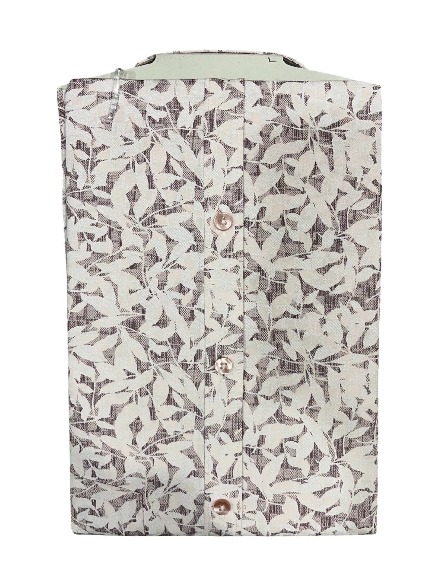 Southloom Pure Cotton Brown Printed Shirt(XL FS)