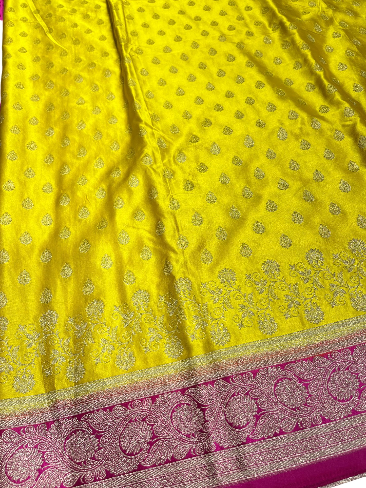 Southloom Satin Banarasi Silk Saree with Woven Work on Body and Borders