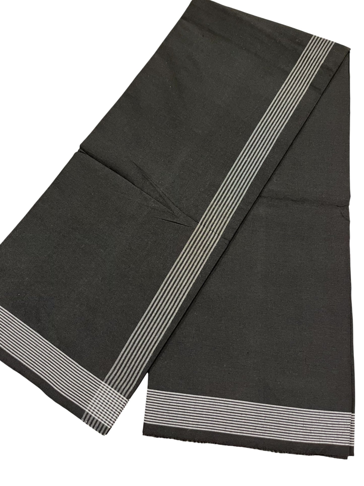 Southloom Black Printed Single Mundu / Otta Mundu / Lungi (South Indian Kerala Dhoti)