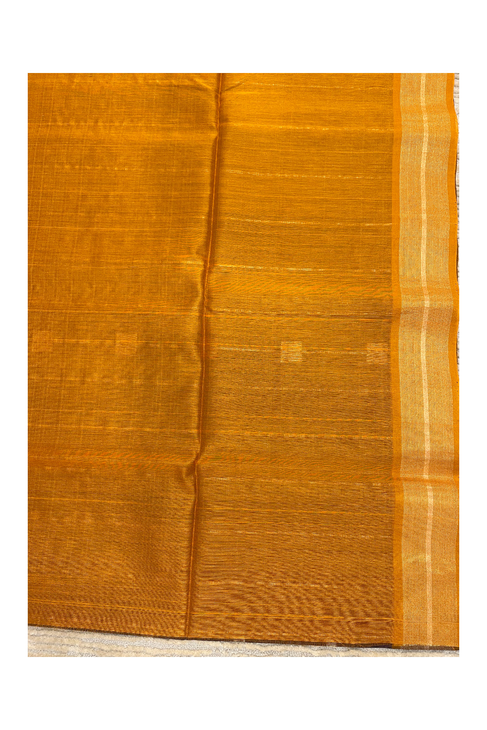 Southloom Pure Handloom Cotton Silk Saree With Handwoven Work Across Body and Blouse in Brown And Yellow