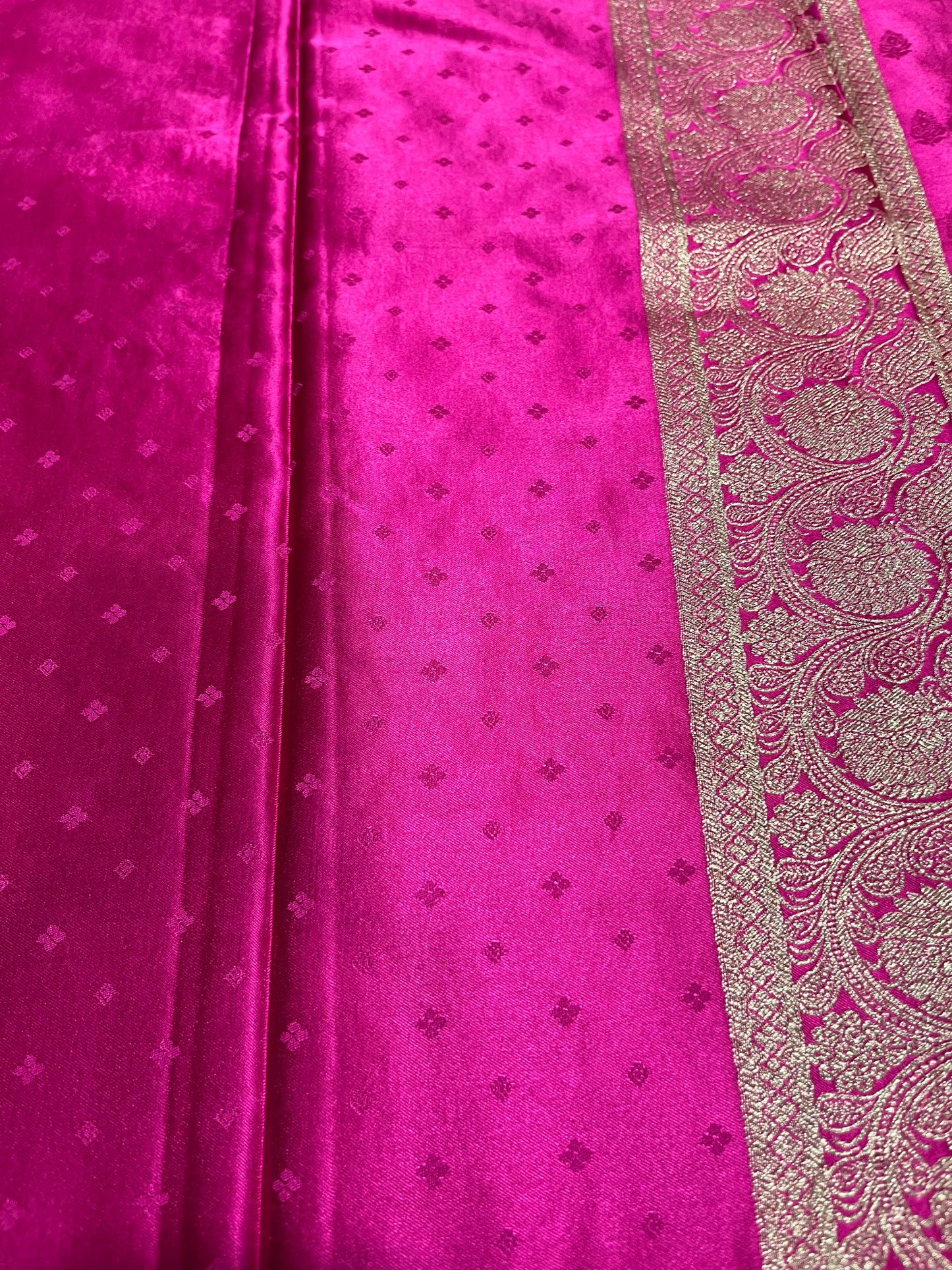 Southloom Satin Banarasi Silk Saree with Woven Work on Body and Borders
