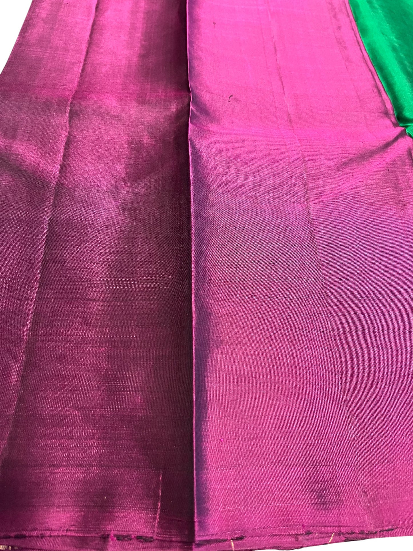 Southloom Pure Handloom Kanchipuram Silk Saree with Butta Work (Green & Purple)