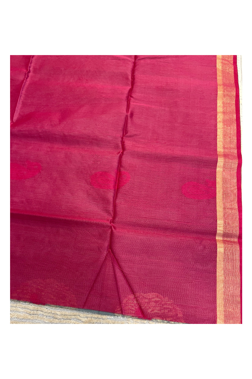 Southloom Pure Handloom Cotton Silk Saree With Handwoven Work Across Body and Blouse In Grey And Pink