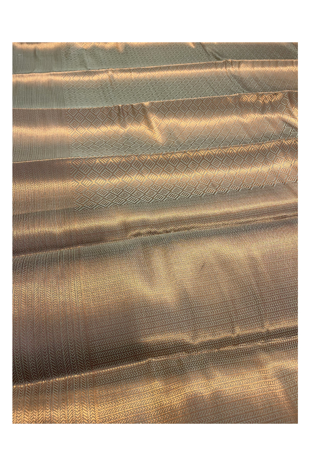 Southloom Premium Semi Silk Zari Work Brocade Saree in Bridal Grey with Matching Pallu