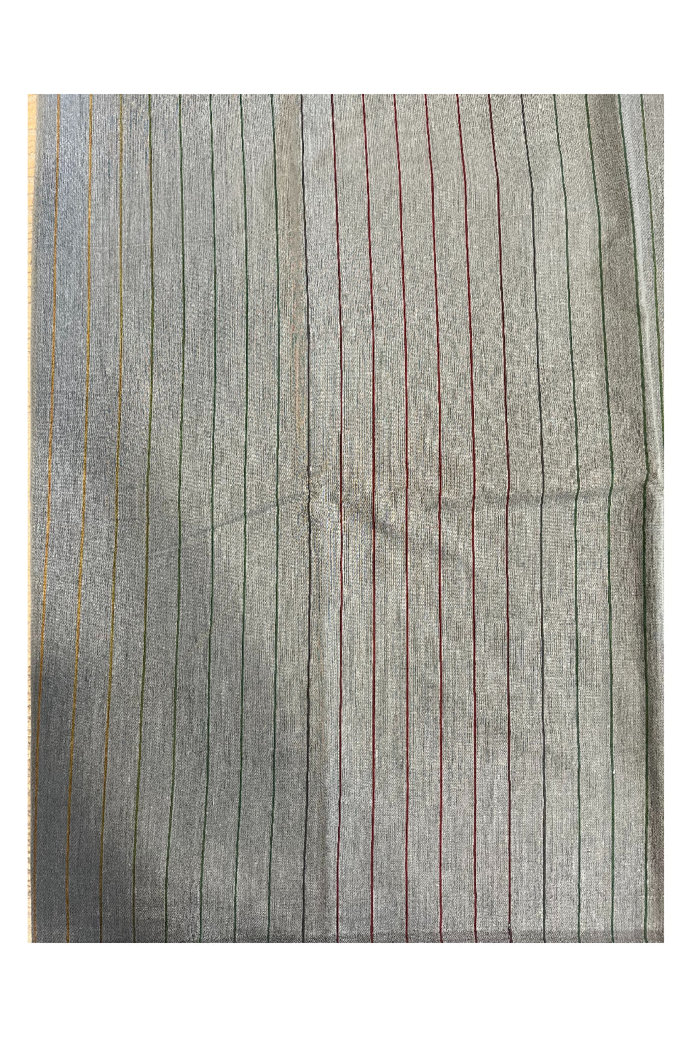 Southloom Kerala Cotton Saree with Lines on Body in Grey