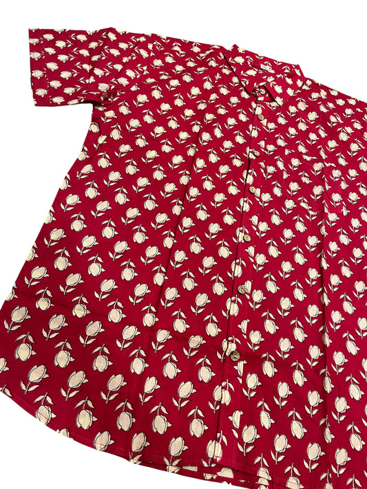 Southloom Jaipur Pure Cotton Printed Shirt For Men (3XL)