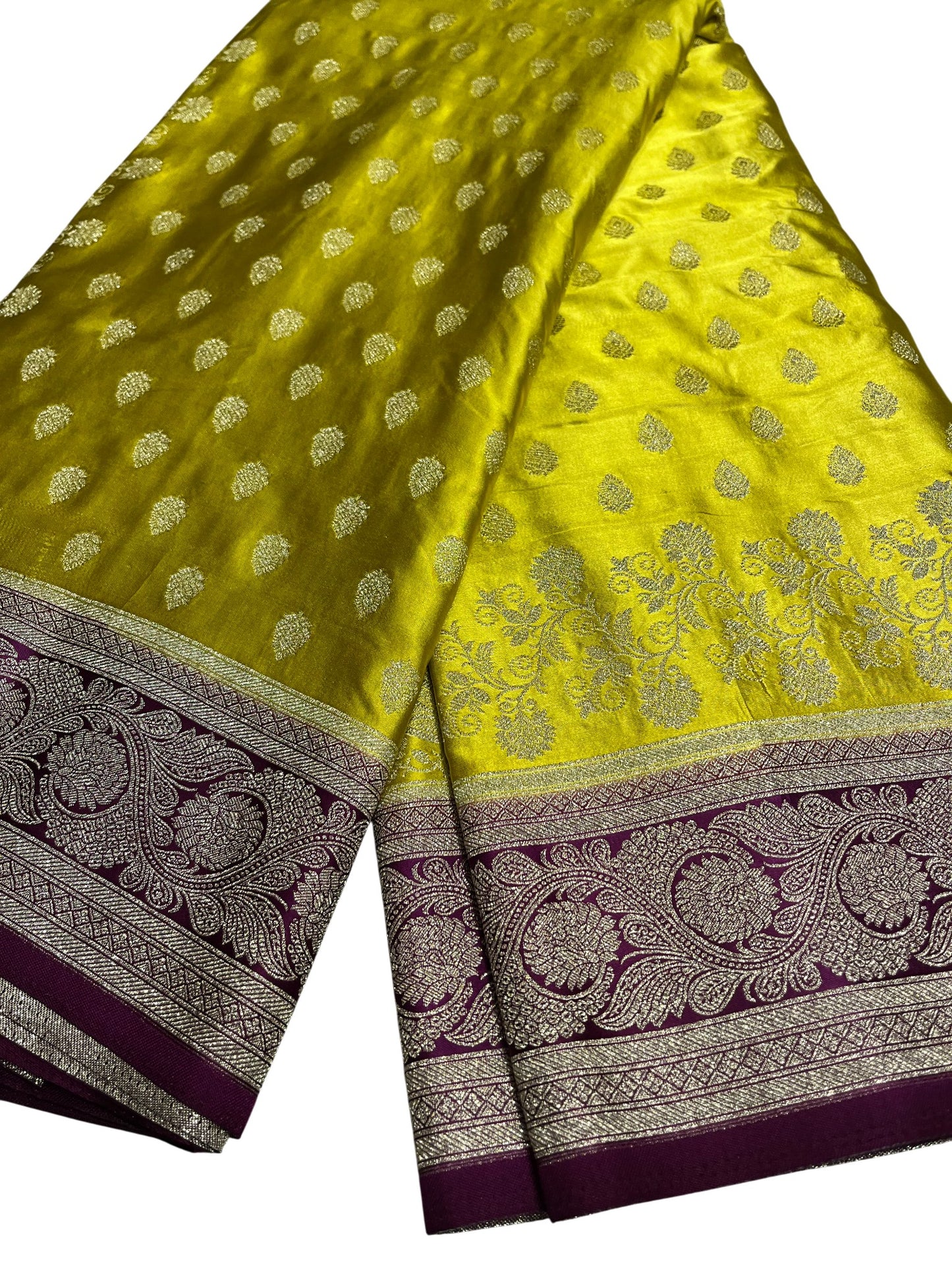 Southloom Satin Banarasi Silk Saree with Woven Work on Body and Borders