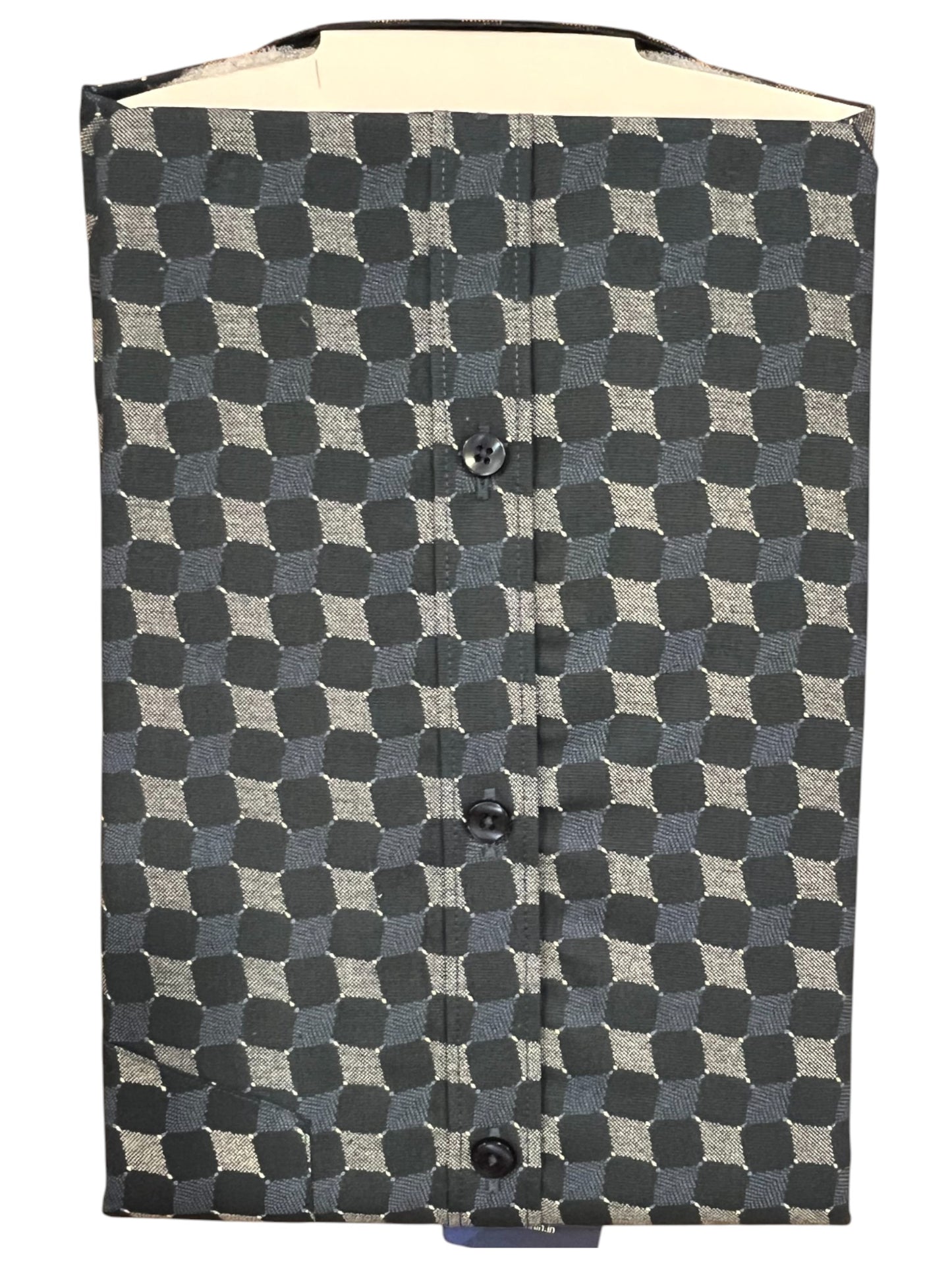 Southloom Pure Cotton Black Printed Shirt (XL HS)