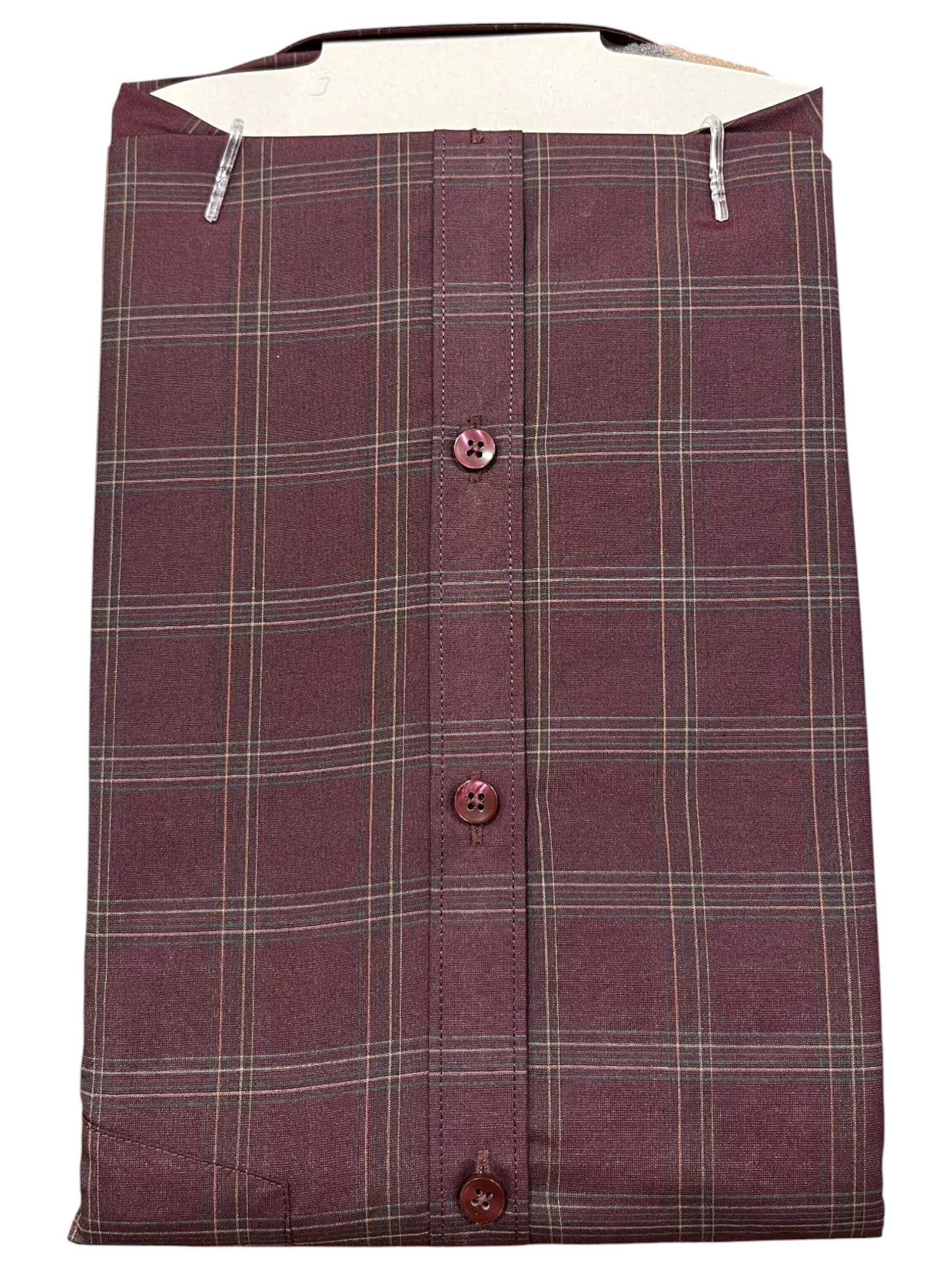 Southloom Pure Cotton Maroon Check Shirt SLSHIRT 44 HS