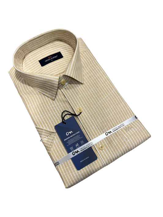 Southloom Pure Cotton Yellow Lines Shirt (XL HS)