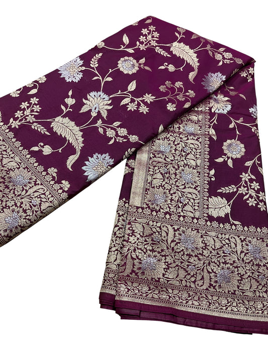 Southloom Pure Banarasi Silk Saree with Woven Work on Body and Borders