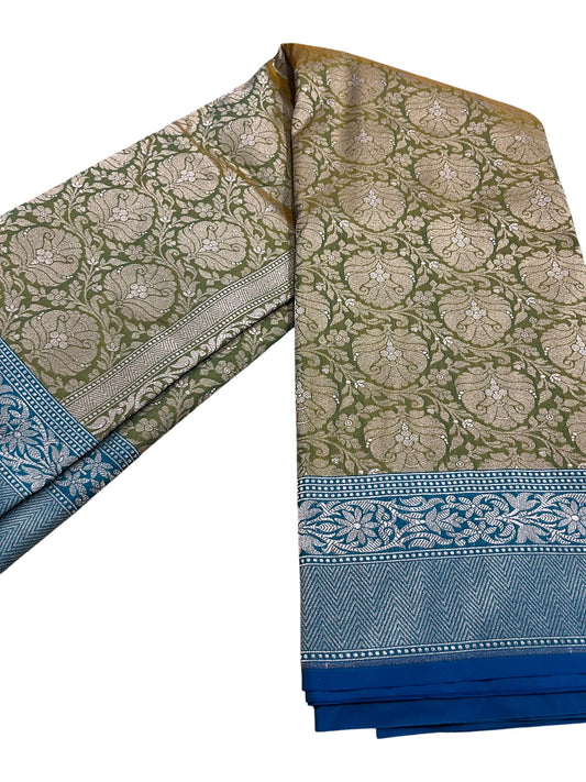 Southloom Pure Banarasi Silk Saree with Woven Work on Body and Borders