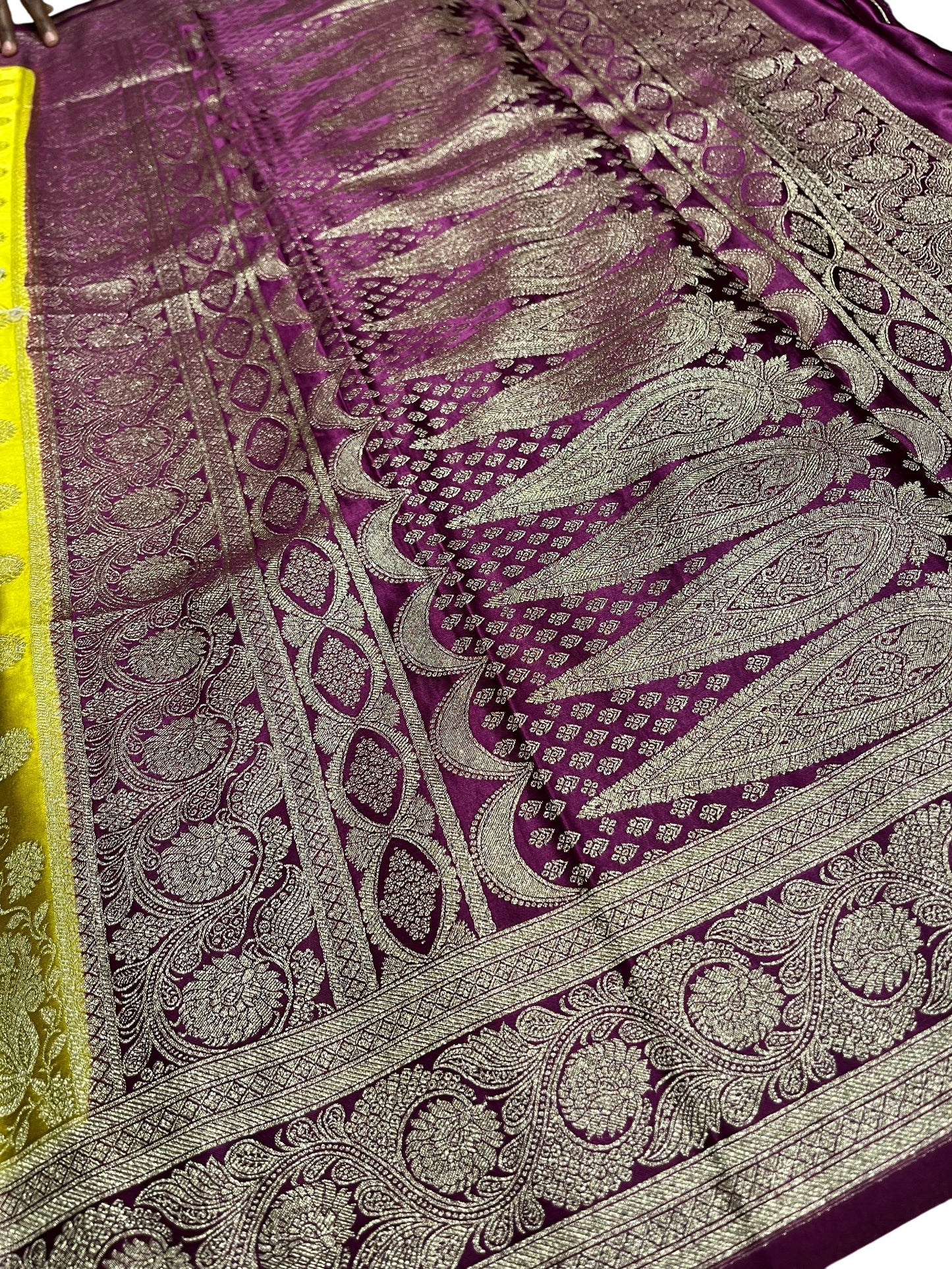 Southloom Satin Banarasi Silk Saree with Woven Work on Body and Borders