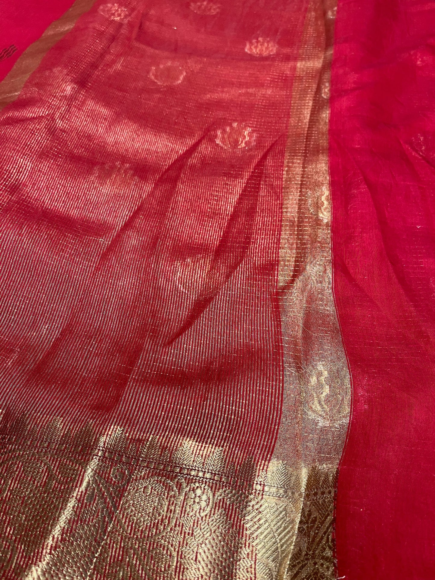 Southloom Georgete Banarasi Silk Saree with Woven Work on Body and Borders