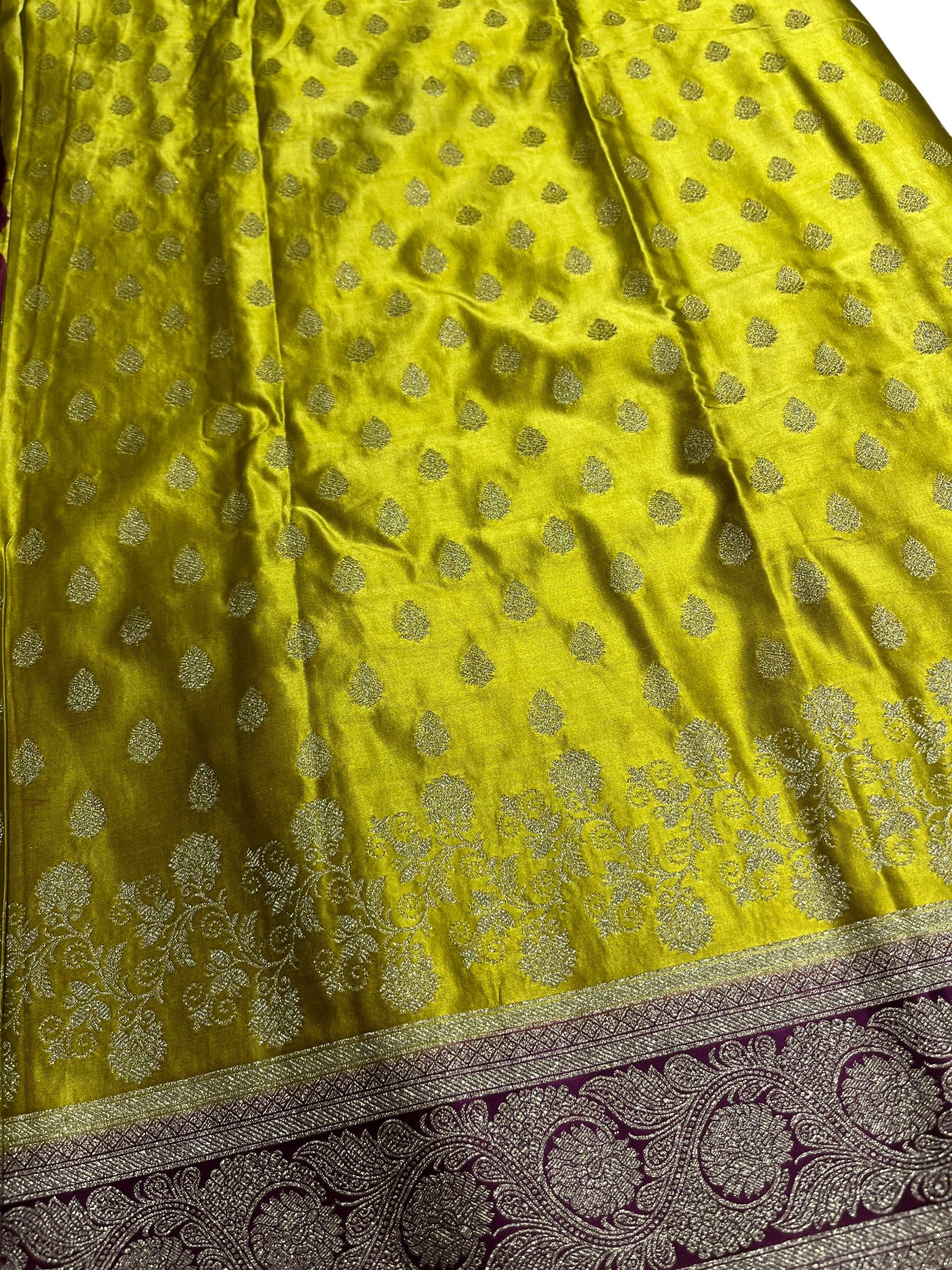 Southloom Satin Banarasi Silk Saree with Woven Work on Body and Borders