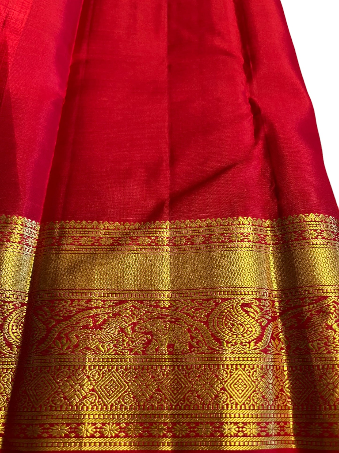 Southloom Premium Handloom Bridal Kanchipuram Silk Saree with Korvai Work