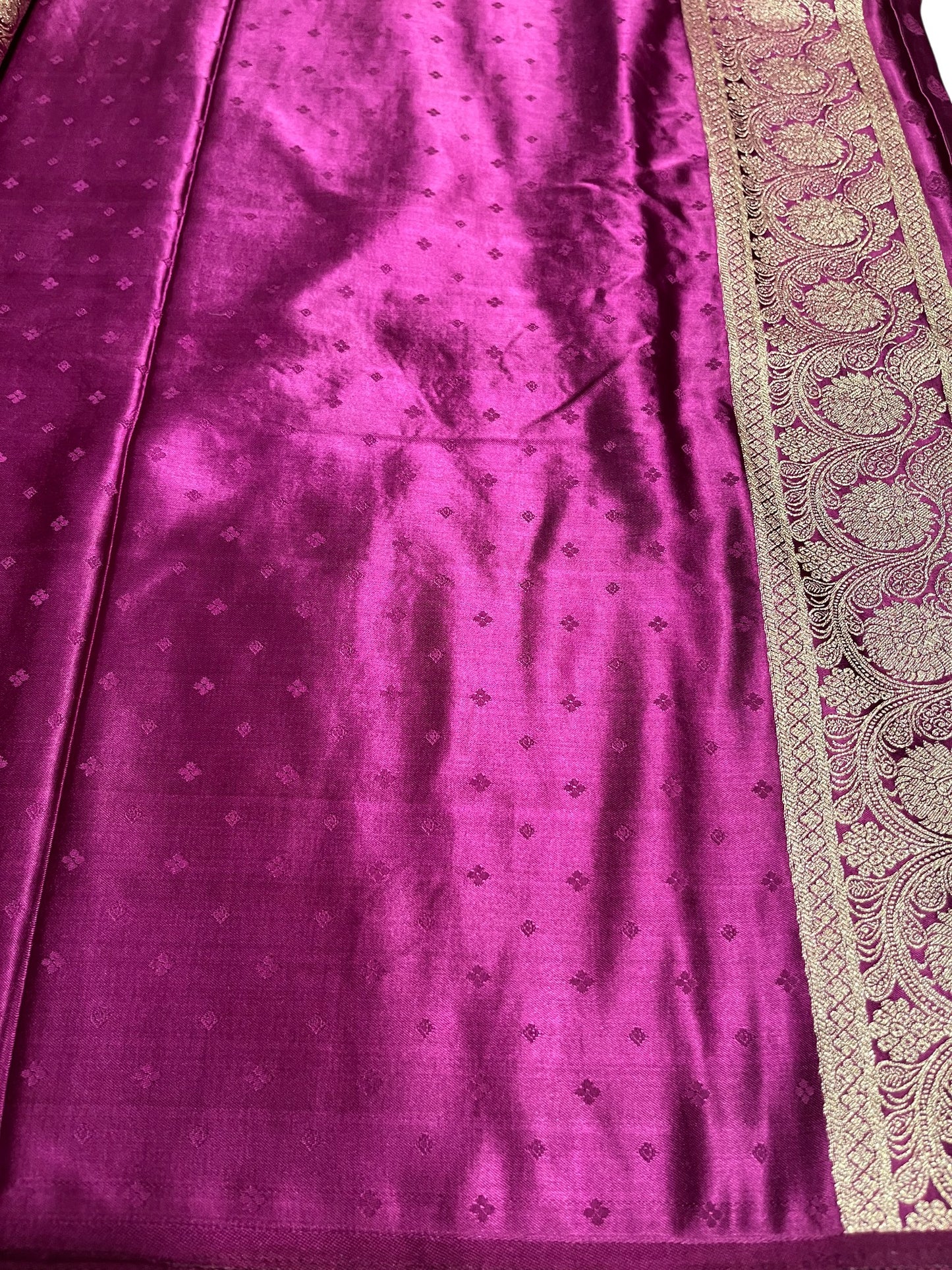 Southloom Satin Banarasi Silk Saree with Woven Work on Body and Borders