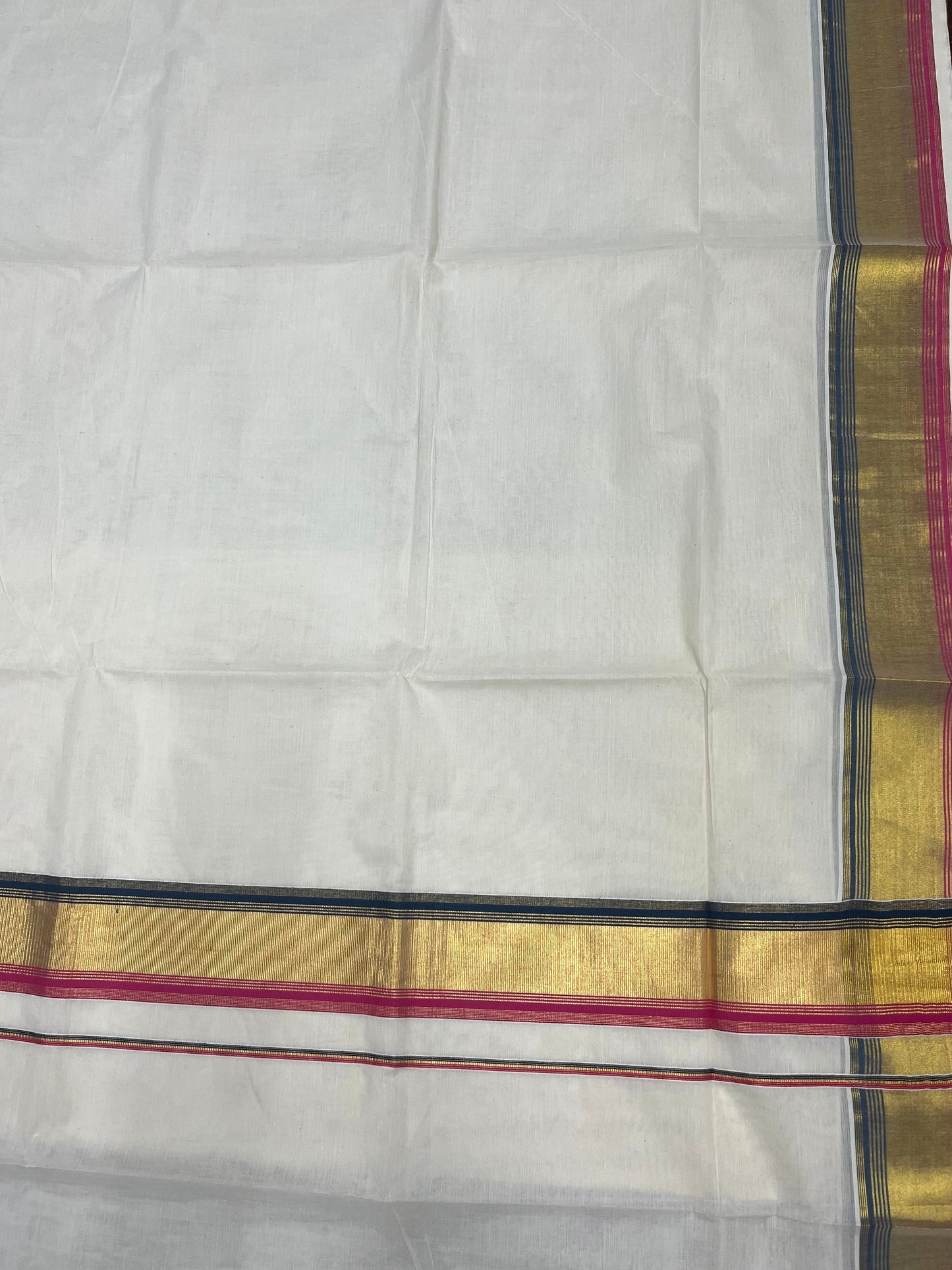 Southloom Kerala Cotton Kasavu Saree with Maroon Border