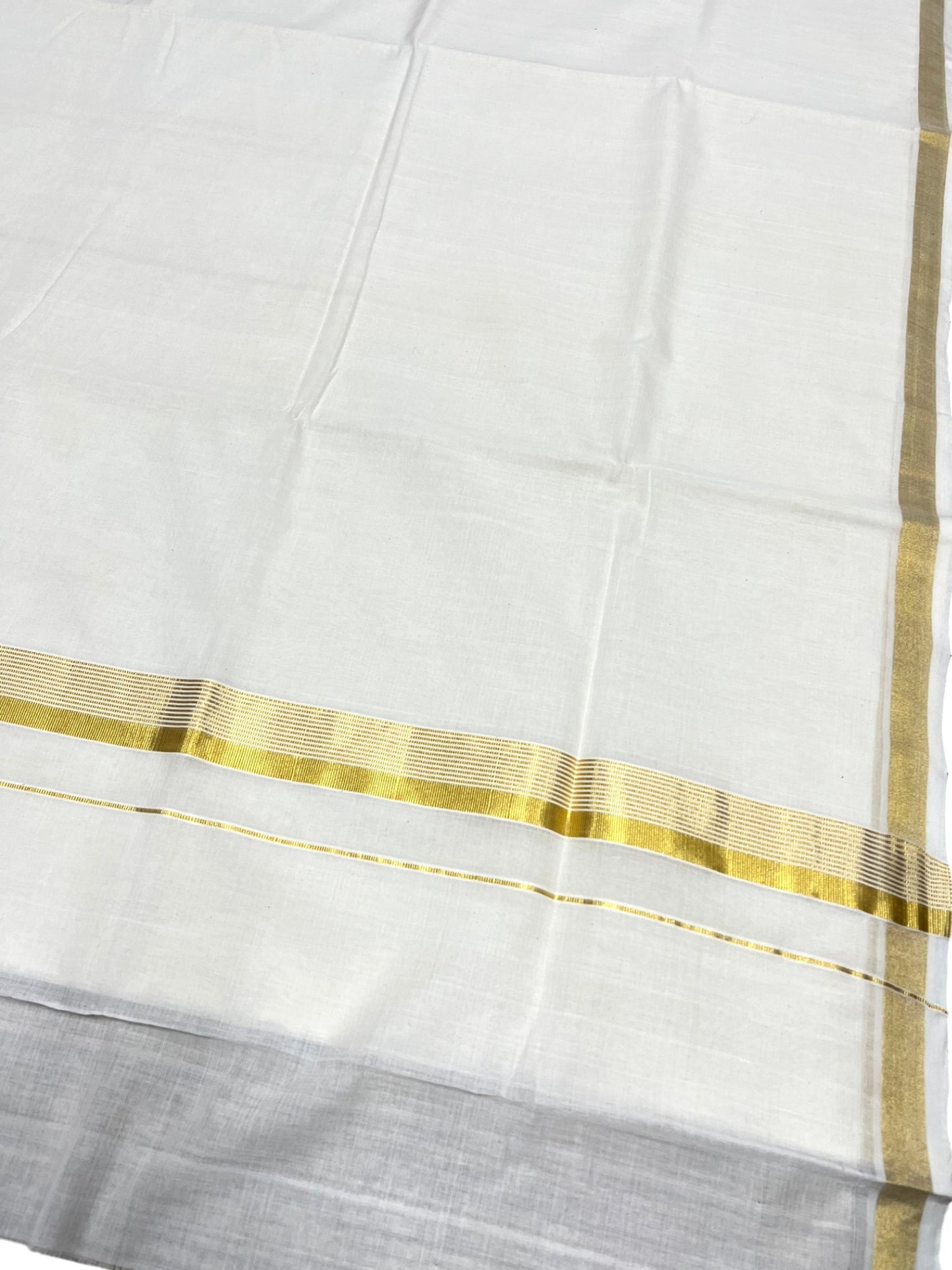 Southloom Super Premium Balaramapuram Handloom Cotton Saree with Gold Kasavu and Border