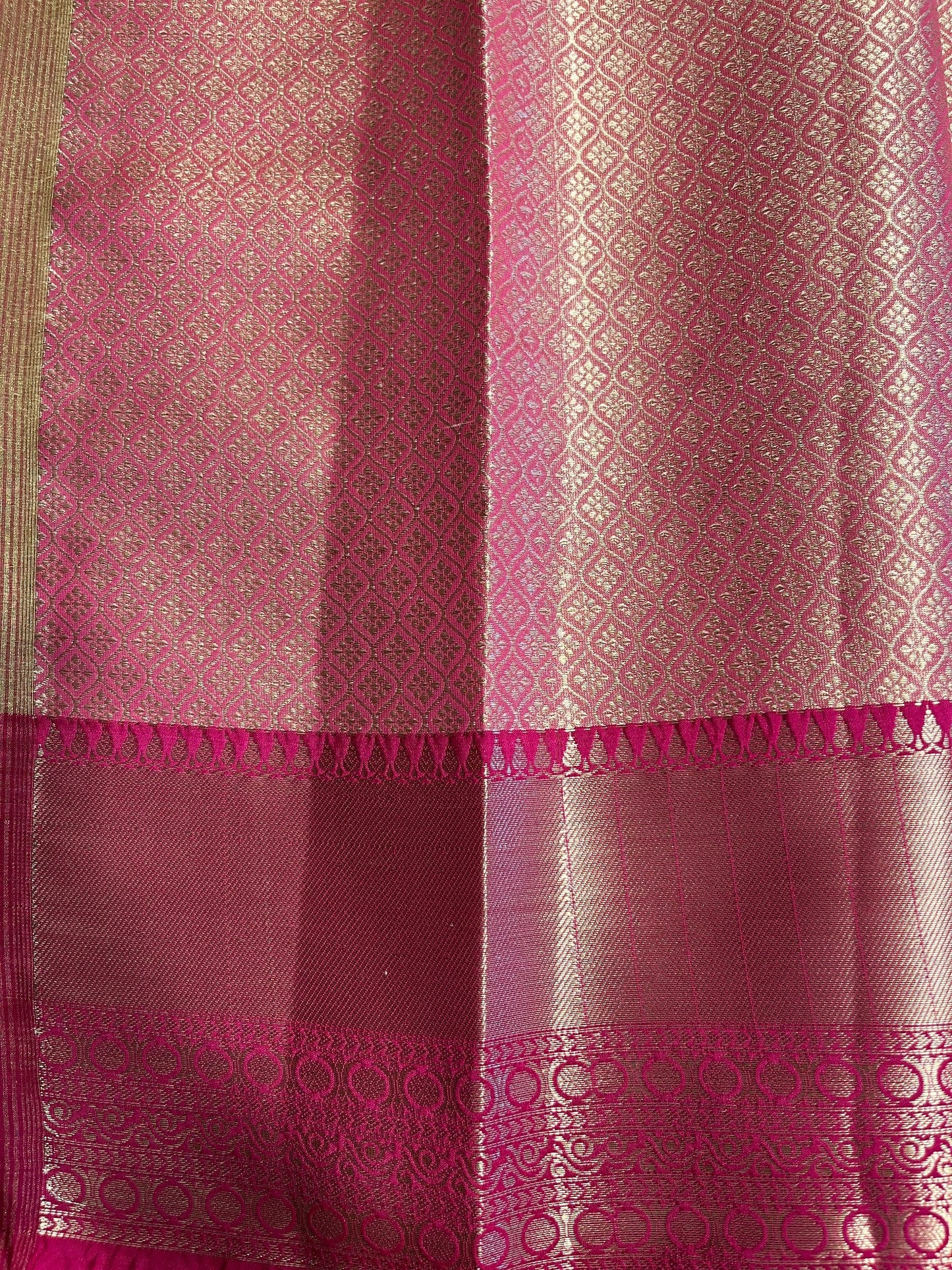 Southloom Semi Banarasi Katan Tissue Saree with Woven Work on Body and Borders