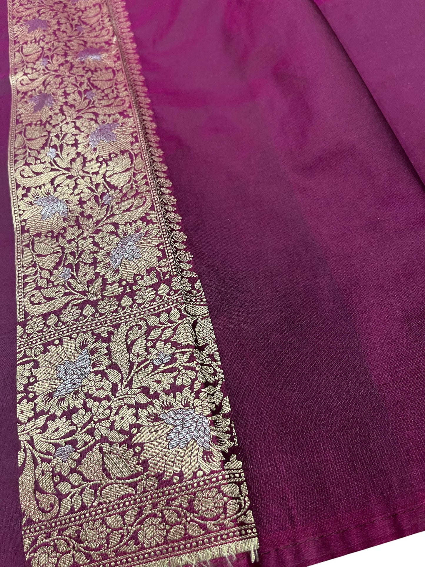 Southloom Pure Banarasi Silk Saree with Woven Work on Body and Borders