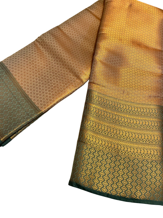Southloom Semi Silk Brocade Bridal Saree With Woven Borders