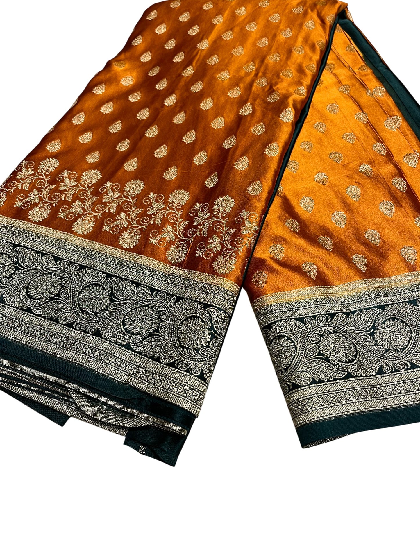 Southloom Satin Banarasi Silk Saree with Woven Work on Body and Borders