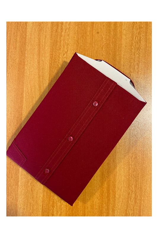 Pure Cotton Maroon Solid Shirt (46 FS)
