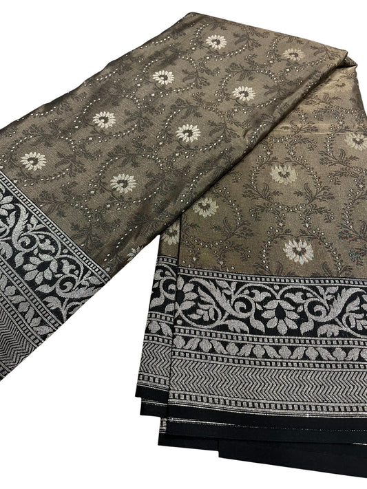 Southloom Banarasi Silk Saree with Woven Work on Body and Borders