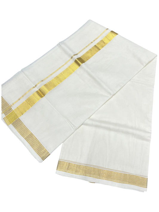 Southloom Super Premium Balaramapuram Handloom Cotton Saree with Gold Kasavu and Border