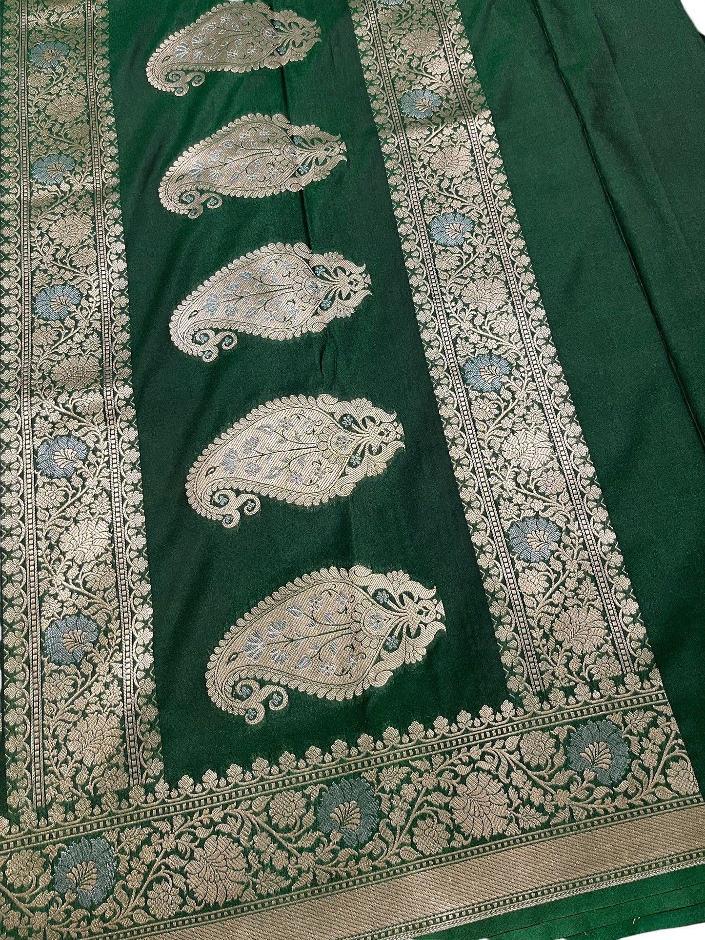 Southloom Pure Banarasi Silk Saree with Woven Work on Body and Borders